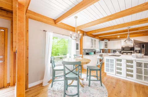 4 person dining area adjacent to the large, kitchen and formal dining room
