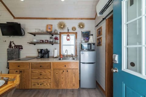 Cozy Kitchen with Wooden Cabinets
