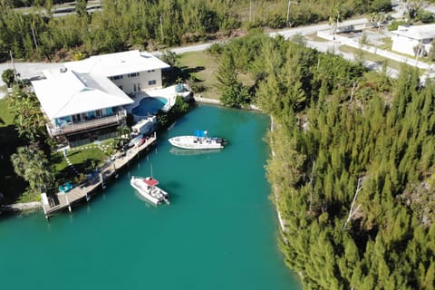 Aerial view of Condo and Dock