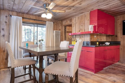 Kitchenette in the casita with dining area.