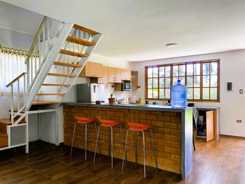 Fridge, oven, stovetop, coffee/tea maker