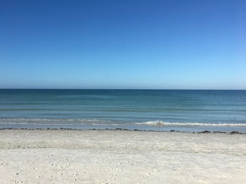 Beach nearby, sun loungers