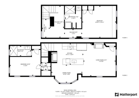 Spacious floor plan layout