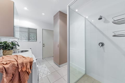 Shower, jetted tub