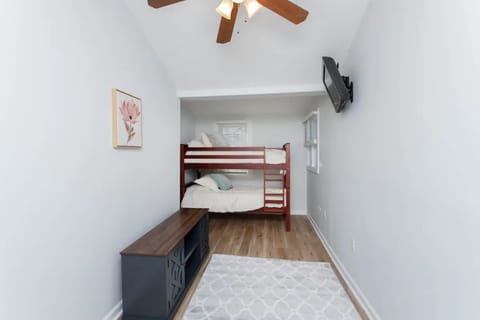 downstairs bedroom with bunk beds