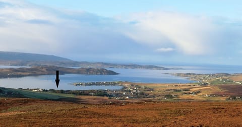 Climb the hill behind to enjoy views like this, over Aultbea and to the Hebrides