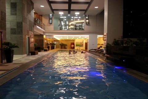 Indoor pool, a heated pool