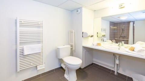 Get ready for your day in the bathroom.