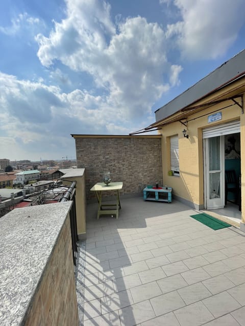 Spacious terrace with a view of the city