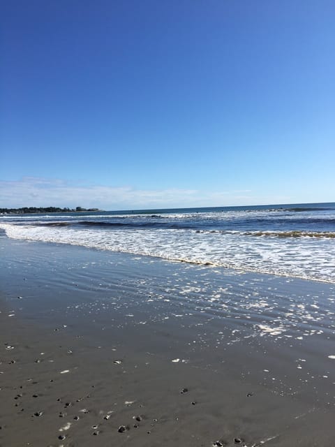 Beach nearby, sun loungers, beach towels