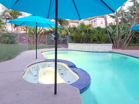 Imagine all the great conversation while soaking in our large Jacuzzi