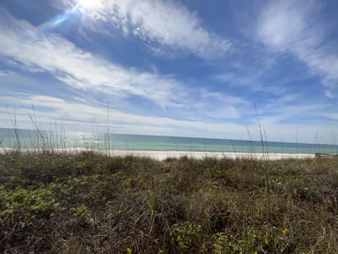 Beach nearby, sun loungers, beach towels