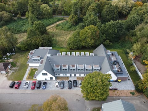 Aerial photo of the building