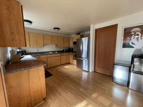 The kitchen, featuring a double wall oven