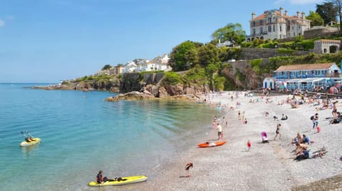 Beach nearby, sun loungers