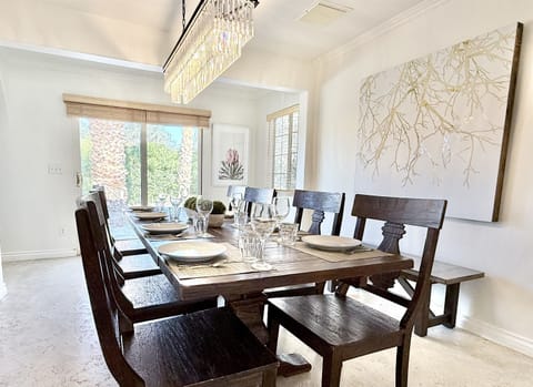 Dining table seats 12