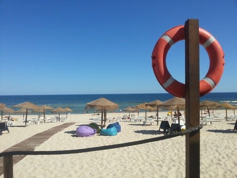 Beach nearby, sun loungers