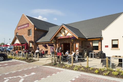 The closest place to eat out as a family or a group. 2min drive or a 10min walk