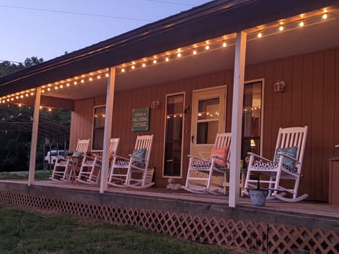 The porch is a favorite gathering spot morning and evening