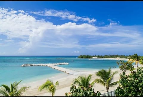 Beach nearby, sun loungers