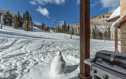 Deck with Grill - Deck of the Main Living Space - Views of the slopes/lifts - BBQ Grill