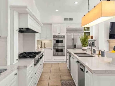 Chef's Kitchen with seating Island Sink