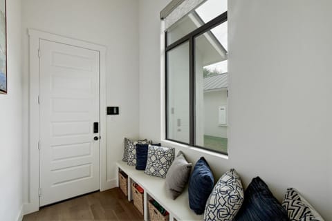 Kids games located in the baskets across from the laundry room