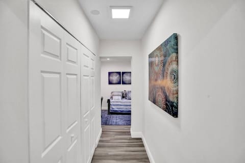 This room is missing a bedroom door. Suited for children.