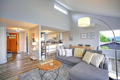 Enjoy lots of light and space with our vaulted ceilings and huge windows.