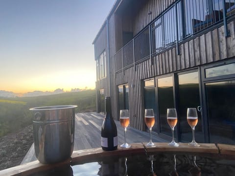 Enjoy the sunset in the hot tub