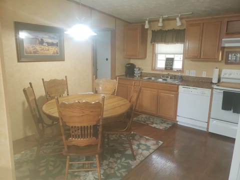 Dining/kitchen from living room