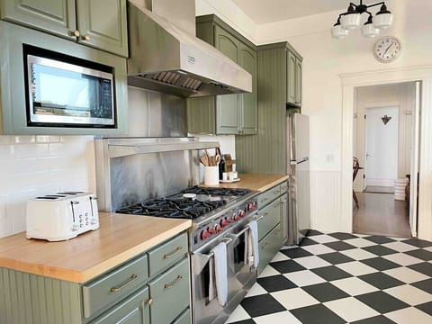 "The home itself is beautiful & I loved all the original pieces still in the home. The kitchen & amenities were perfectly stocked & the beds were very comfortable. It was a perfect size for a big group & the kitchen was great to make multiple meals."