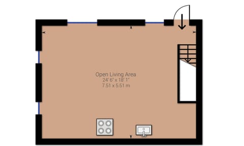 Floor plan | Cwtch @ Forge Cottage, Laugharne