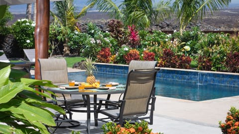 Welcome to Island Seabatical. Wonderful private backyards with large pool and stunning gardens.