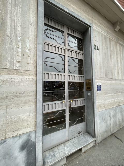 Exterior door of the building