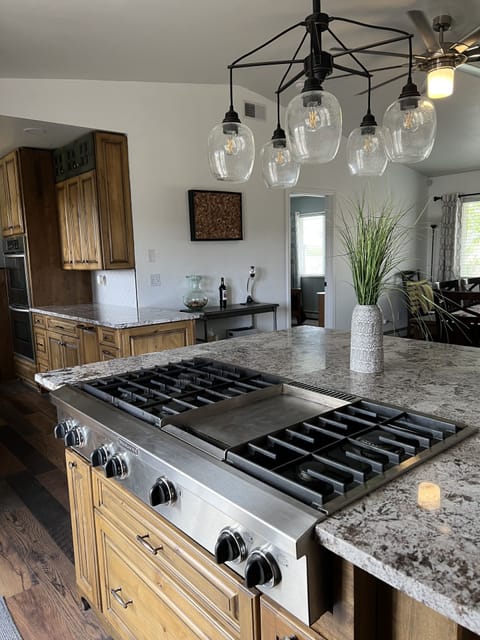 Large six burner gas stove