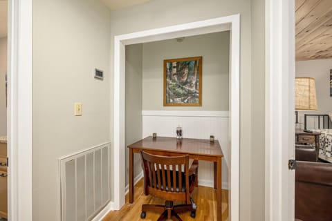 Workspace between living room and upstairs master bedroom.