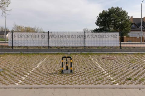 Parking space in an above-ground parking lot.
