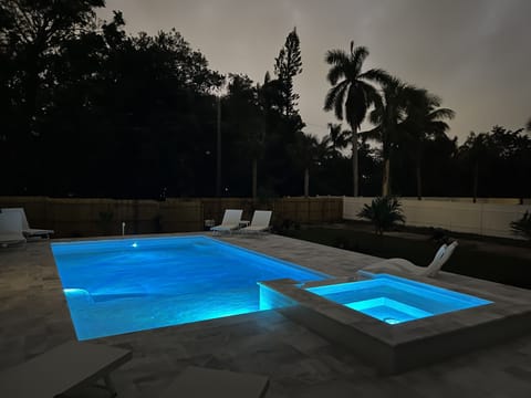 A heated pool