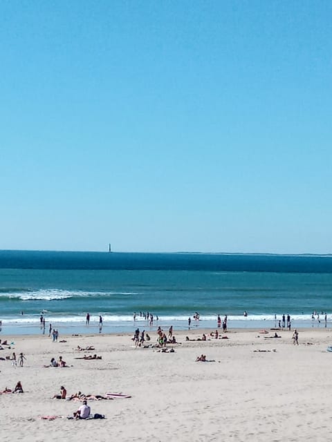 Beach nearby, sun loungers