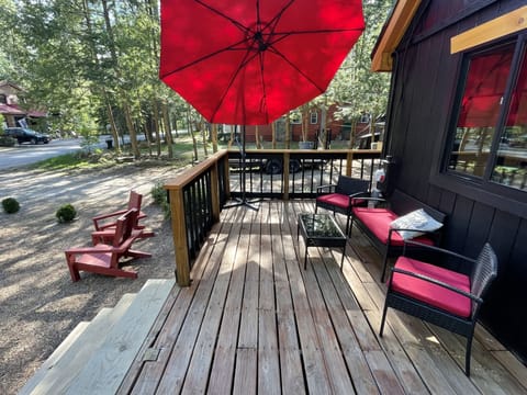 Listen to the loons with your morning coffee on our front deck. 