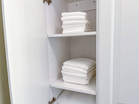 Fresh and clean towels are ready for your arrival.