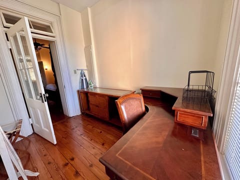 Full size desk and office chair.