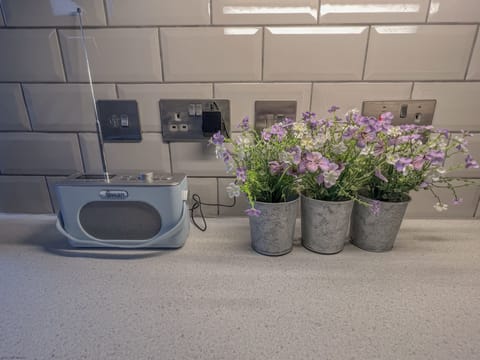 Bathtub, hair dryer, towels