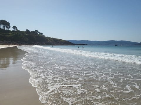 Beach nearby, sun loungers