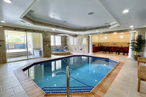Downstairs indoor pool and NOIN jetted hot tub.