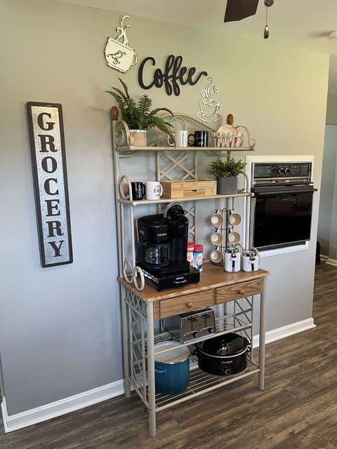 Coffee station and 2nd oven.