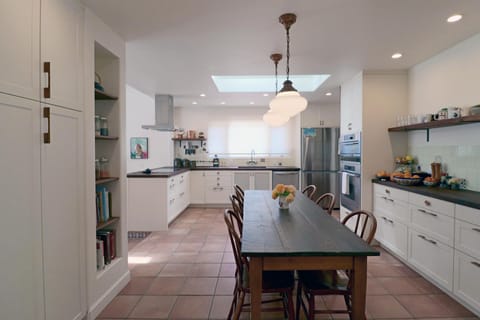 View of dining room into kitchen...