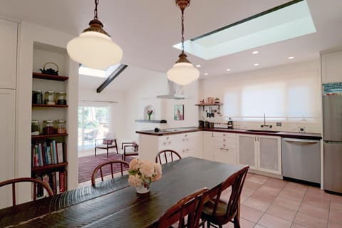 View of dining room into kitchen...