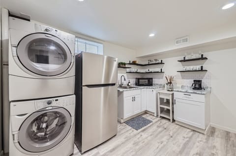 Washer and dryer available for guest use. Detergent + dryer sheets provided.